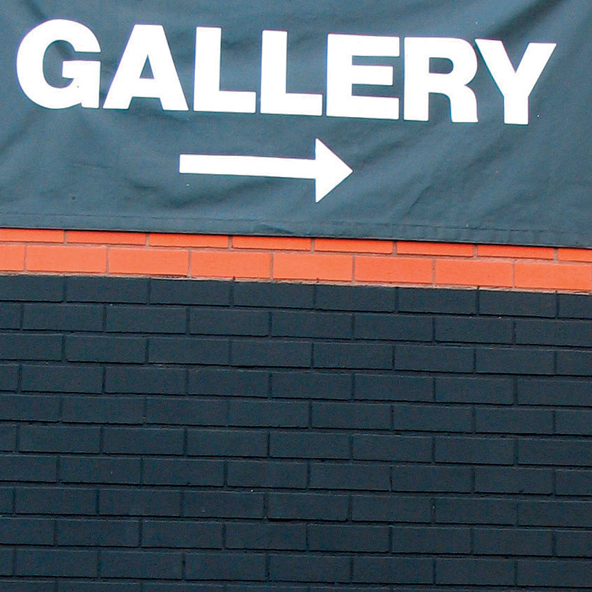 Sign that reads ‘Gallery’.